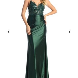 Cindy Elegant Royal Lace Maxi Dress size small